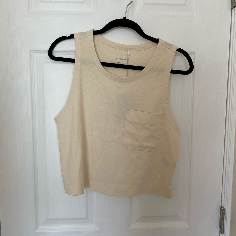 NWT Everlane boxy cropped tank top
